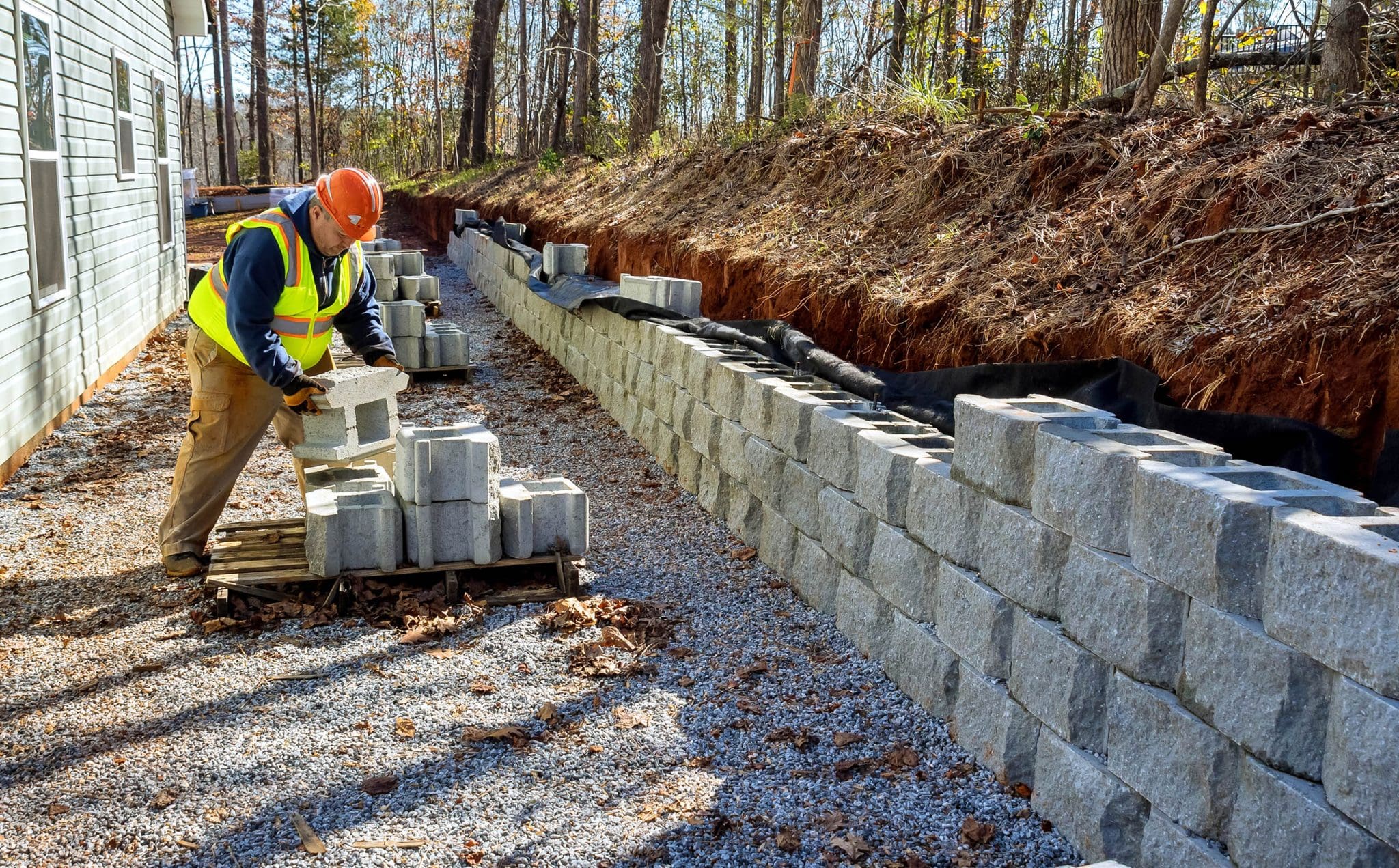 Retaining Wall Installation in Murfreesboro project 2